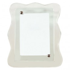 Scalloped edge glass picture frame