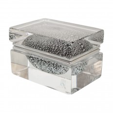 Small rectangular clear Murano glass box