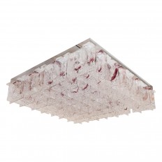 Monumental interlocking glass flush mount