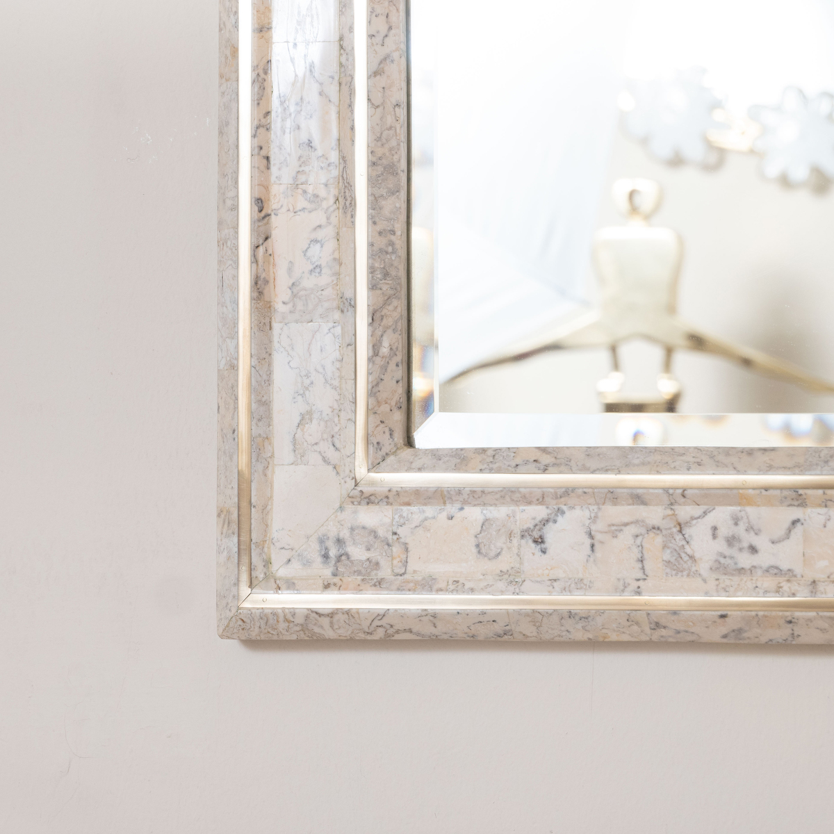 List. Mirror Rectangular mirror with tessellated stone | Mirrors | John Salibello