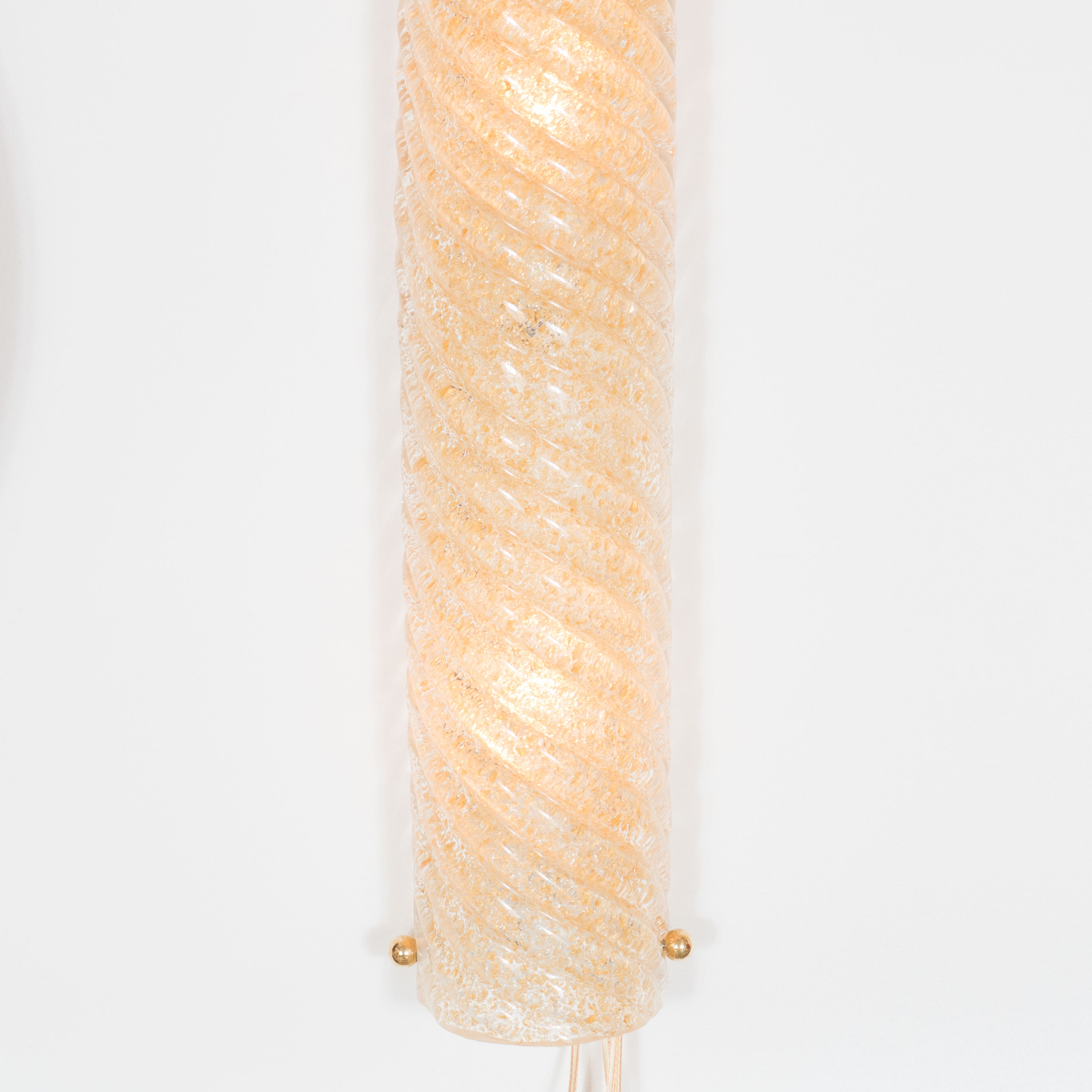 Single gold fluted glass sconce Sconces John Salibello
