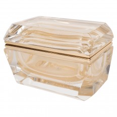 Rectangular faceted Murano glass box
