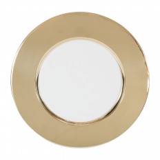 Circular brass and glass picture frame