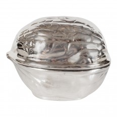 Silver plate walnut box 