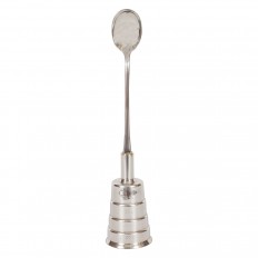 Silver plated jigger spoon/shot glass measurer 