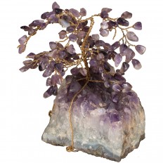 Petite amethyst crystal tree sculpture