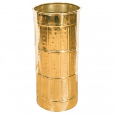 Cylindrical brass umbrella stand