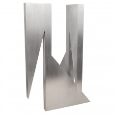 Abstract aluminum sculpture