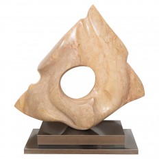 Large abstract marble sculpture