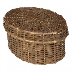 Petite woven metal basket box