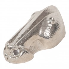 Petite metal horse head sculpture