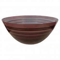 Circular ridged Murano glass bowl