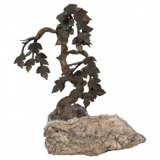 Bronze leafy tree sculpture 