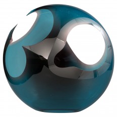 Circular art glass sculpture