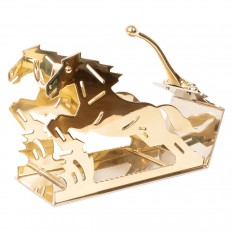 Brass rearing horse wine holder
