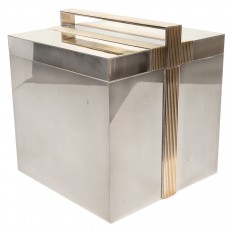 Mixed metal square ice bucket