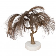 Mixed metal tree sculpture