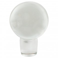 Clear glass orb form sculpture
