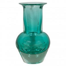 Petite turquoise sommerso glass vase