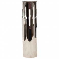 Pierced design nickel plated vase