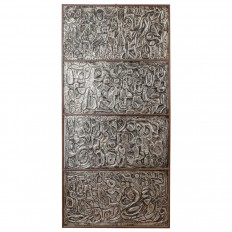 Large metal and wood wall sculpture