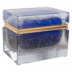 Rectangular clear Murano glass box