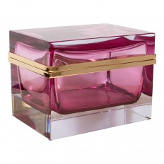 Monumental rectangular Murano glass box