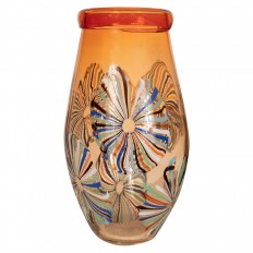 Amber Murano glass vase
