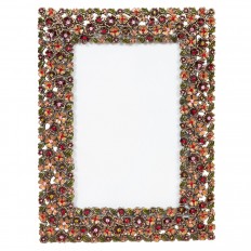 Frame with flowered rhinestone surround