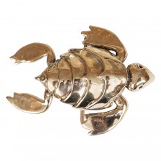 Modernist bronze turtle buckle 
