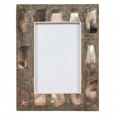 Shagreen and abalone frame