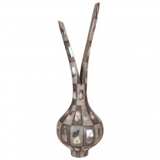 Inlaid shagreen and shell vase