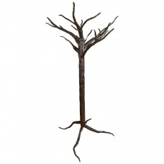 Patinated iron tree sculpture 