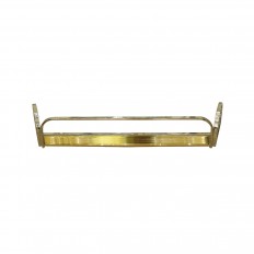 Chrome and brass fireplace fender