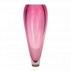 Pink glass vase