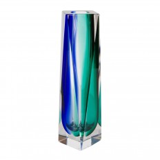 Murano glass faceted vase