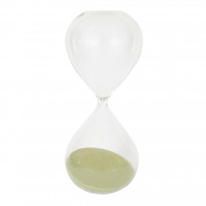 Clear hourglass with ocher sand