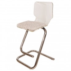 Pair of lucite barstools