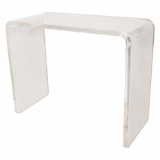 Waterfall lucite pedestal table