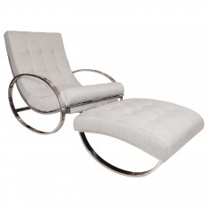 Modern rocking chair and ottoman
