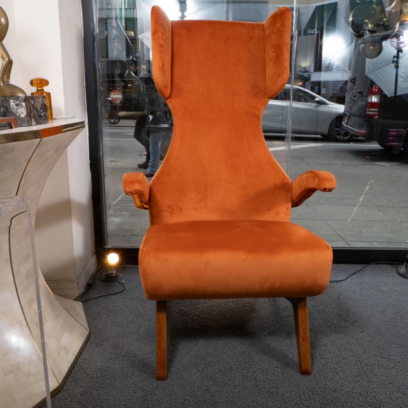 Pair of unusual highback armchairs | Chairs | John Salibello
