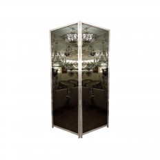 Five panel nickel frame smoked mirror screen