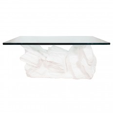 Composite rock form coffee table 