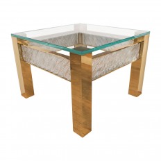 Square brass side tables