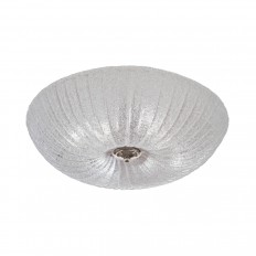 Fluted and textured glass flush mount fixture