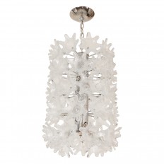 Cylindrical nickel chandelier 