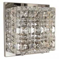 Single facet cut crystal sconce