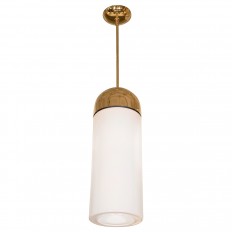 Tubular white glass pendant fixture 