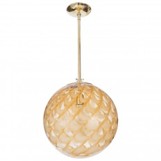 Brass pendant with marbleized design