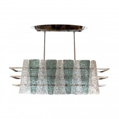 Polished nickel linear chandelier 